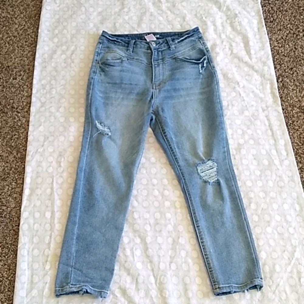 NOBO high-rise skinny stretch jeans distressed